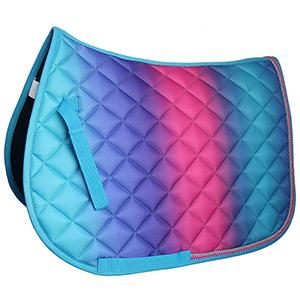 B020 Blue Rainbow Saddle Pad